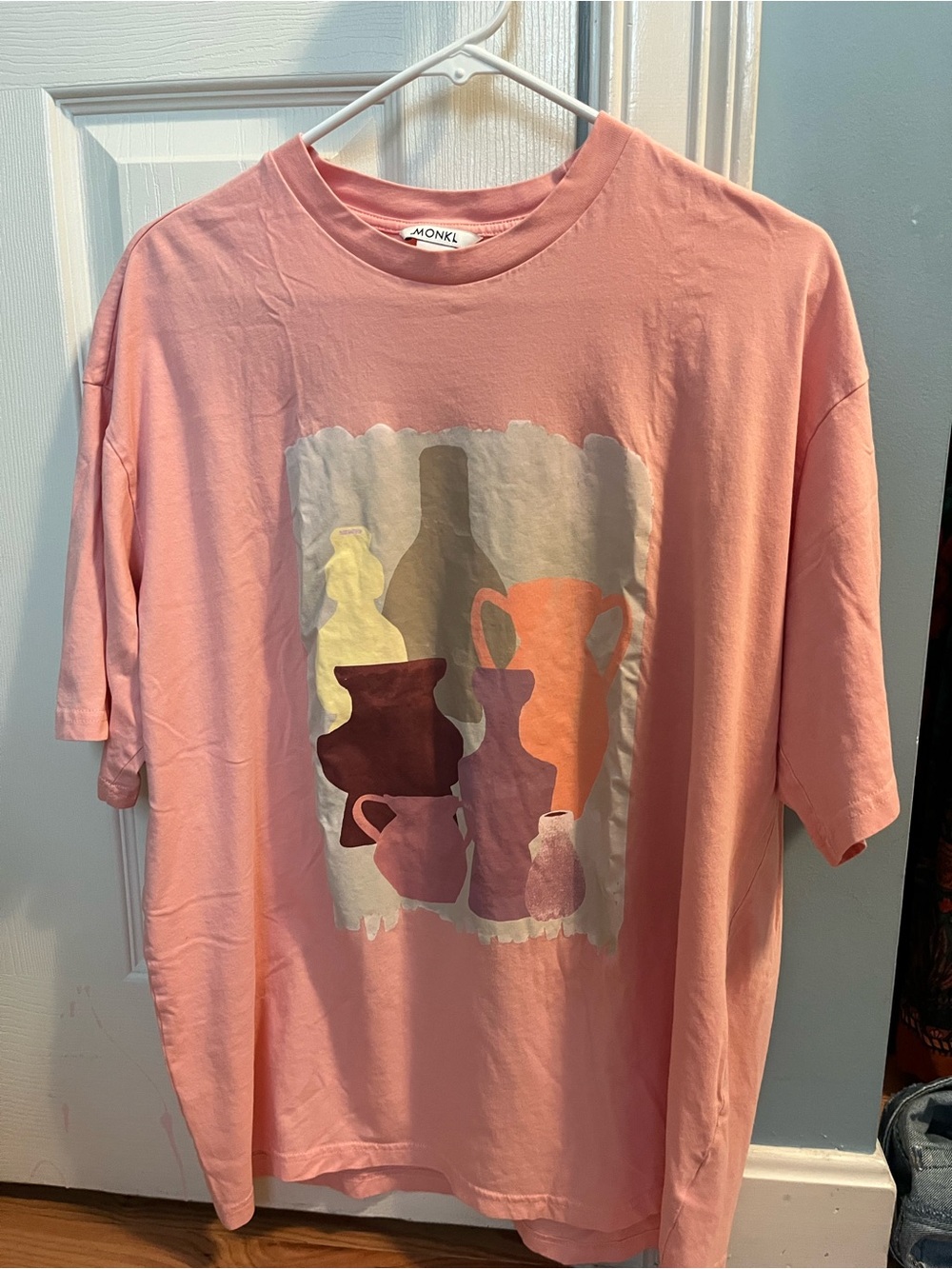 Monki Pink Graphic Oversized Tee